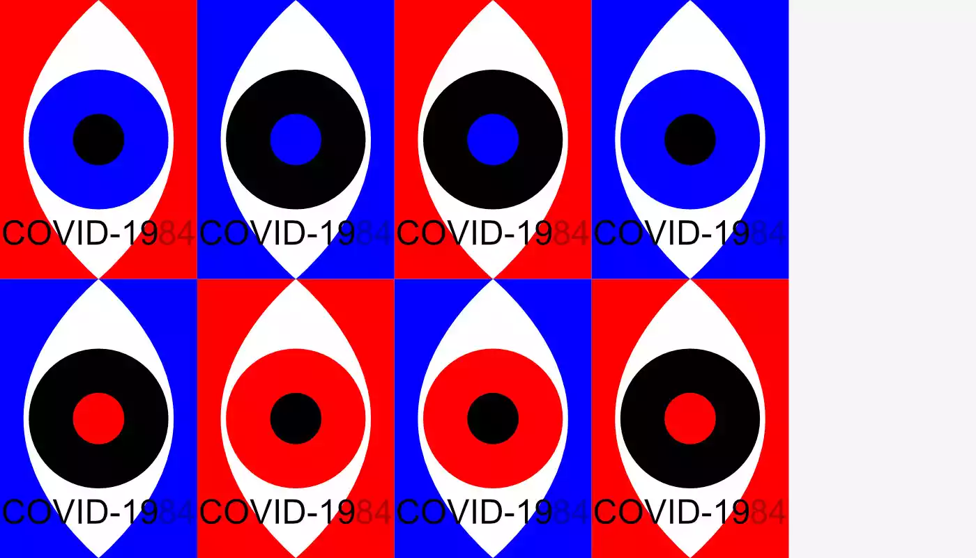 répétition des affiches avec l’œil vertical