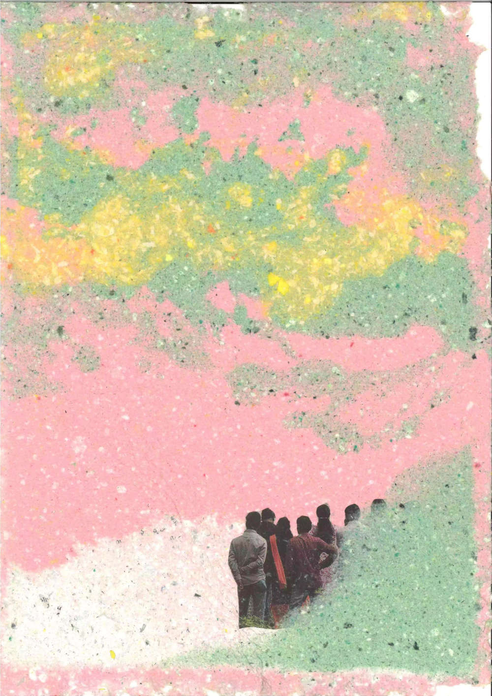 papier fait main, pendant un atelier à l'ésad d'amiens