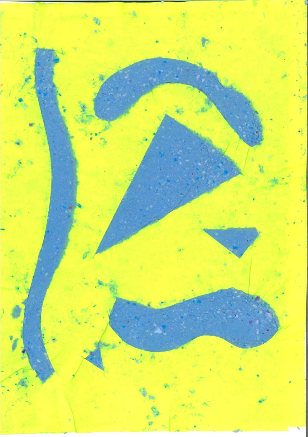 papier fait main, pendant un atelier à l'ésad d'amiens