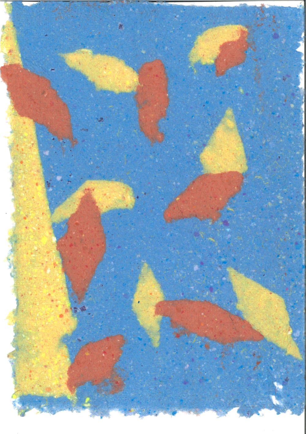 papier fait main, pendant un atelier à l'ésad d'amiens