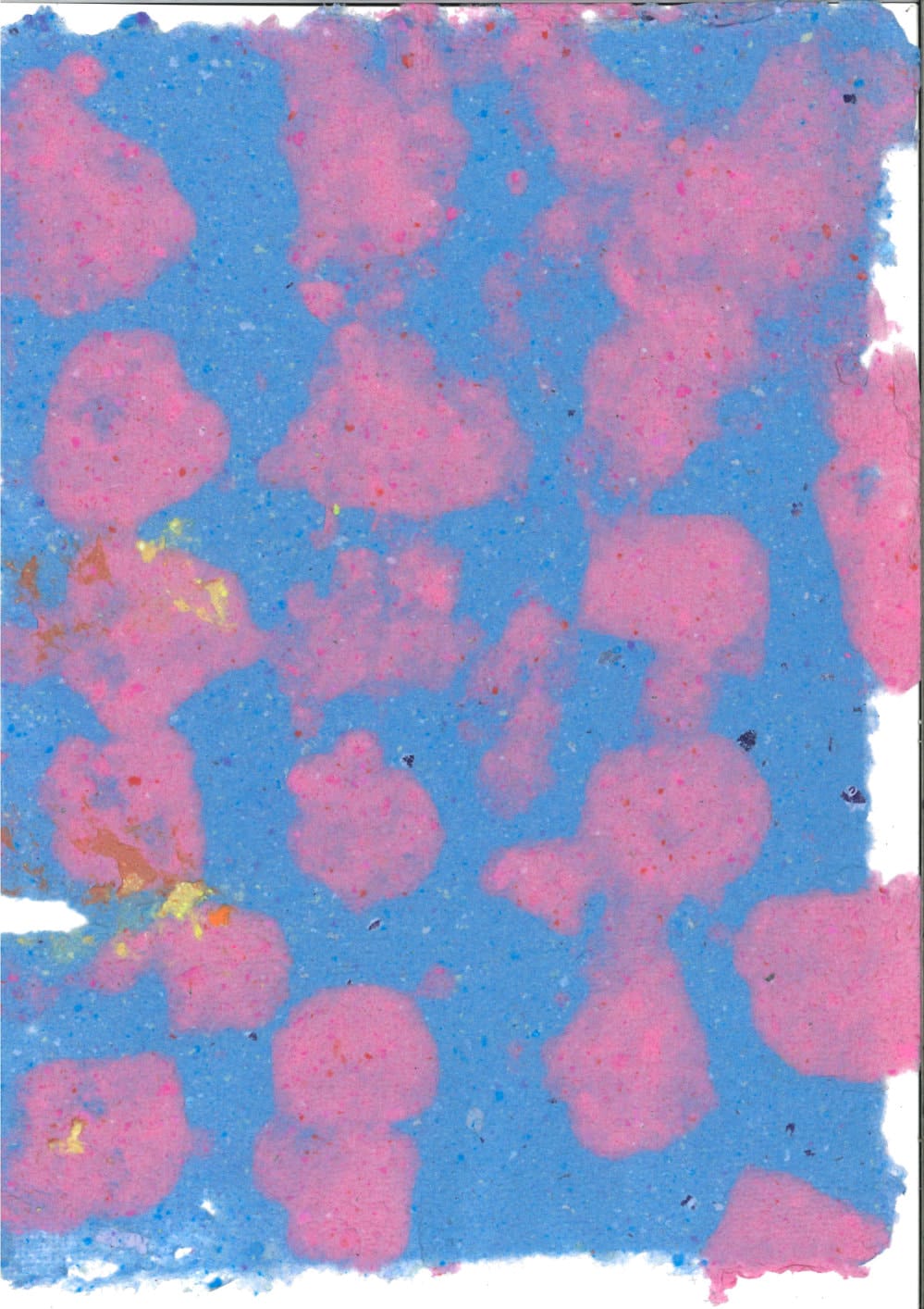 papier fait main, pendant un atelier à l'ésad d'amiens