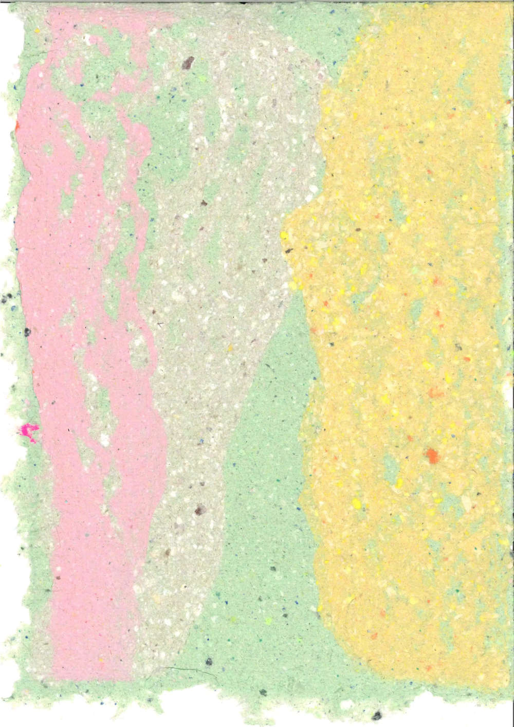 papier fait main, pendant un atelier à l'ésad d'amiens