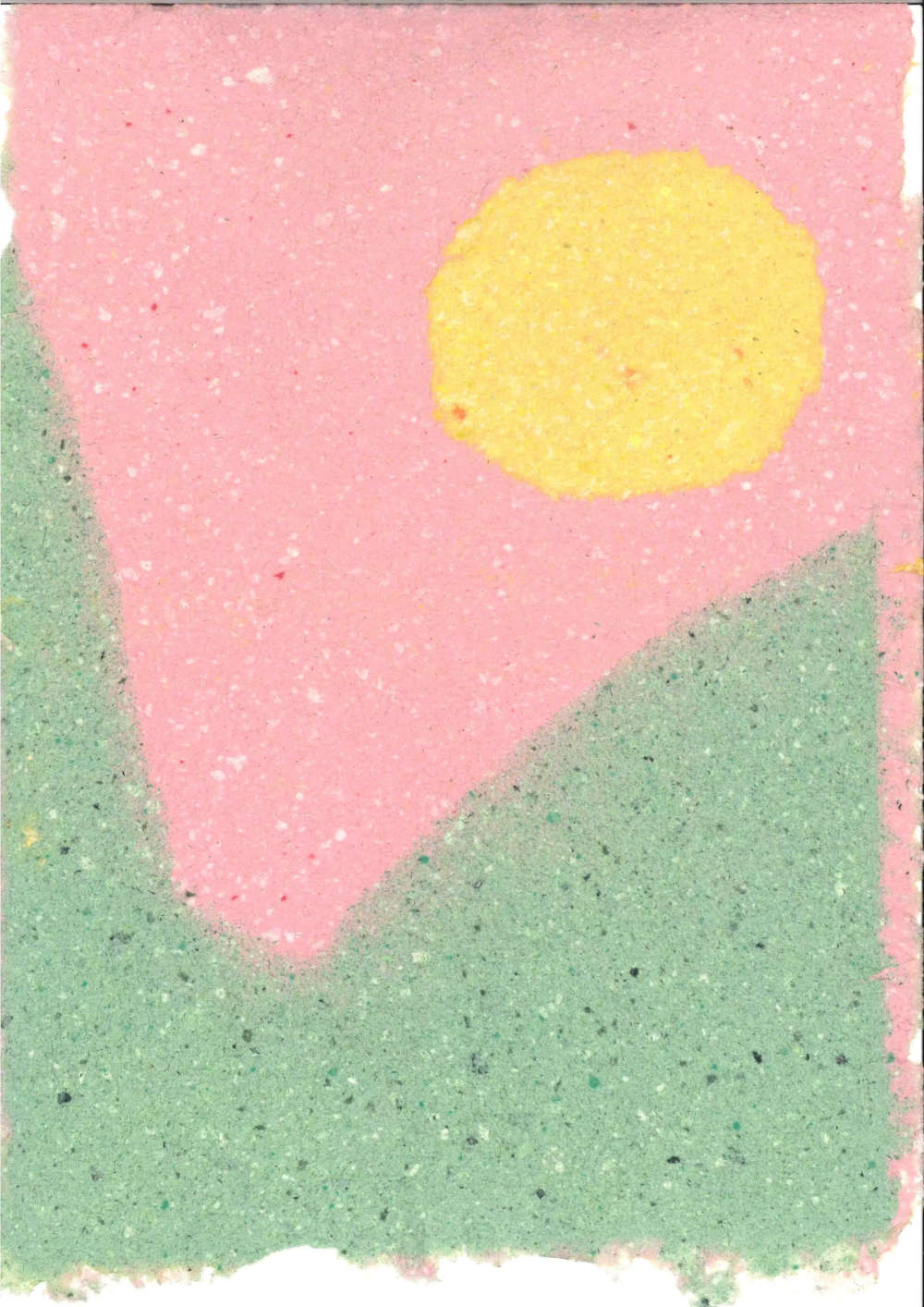 papier fait main, pendant un atelier à l'ésad d'amiens